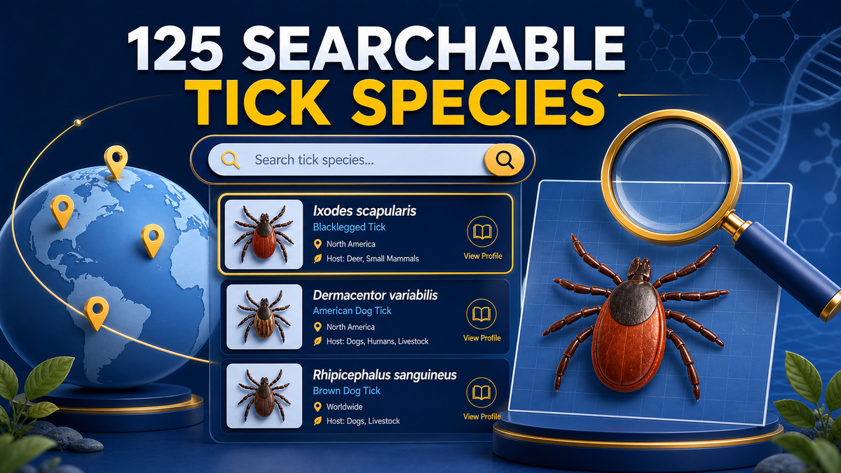 VuxLore Tick ID Centre Reaches 125 Species Profiles