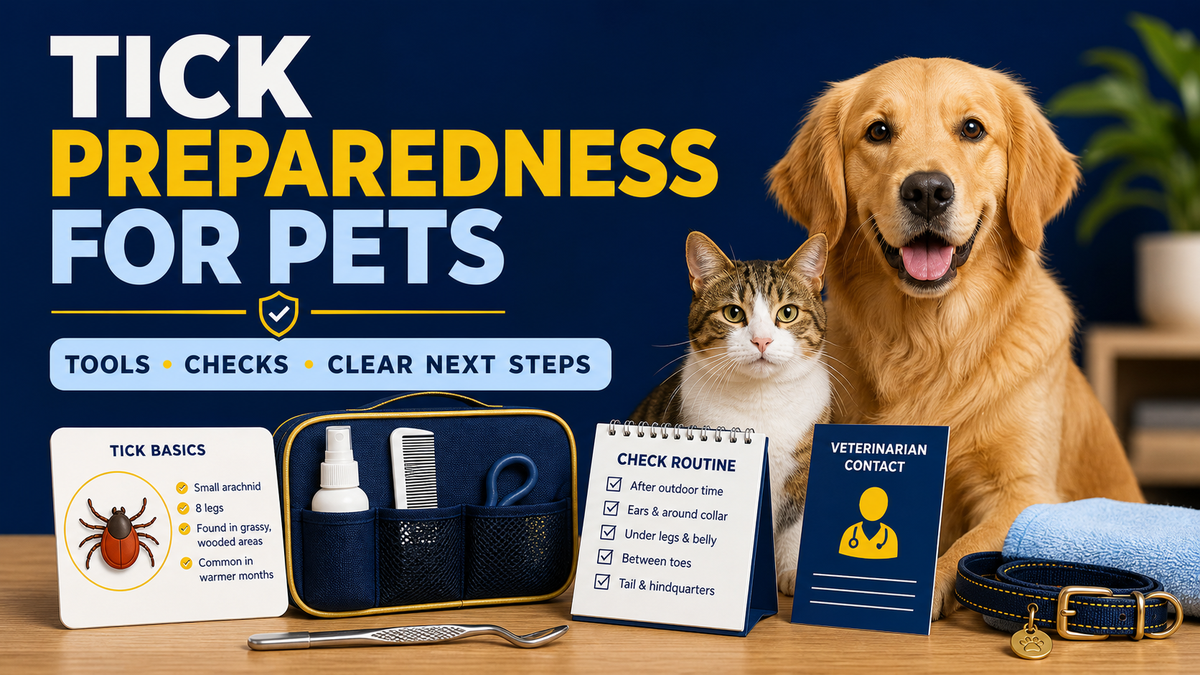 VuxLore tick removal tools prepared for safely removing ticks from dogs
