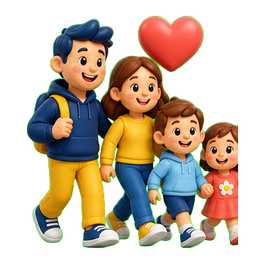 VuxLore family walking heart fun fact icon