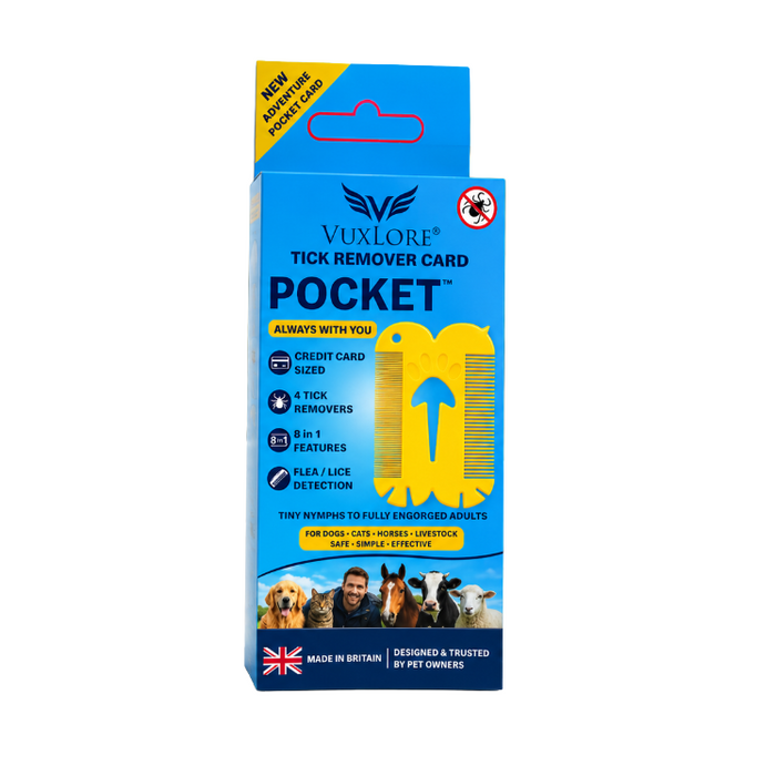 VuxLore® POCKET™ EDC Tick Remover Card | Credit Card Sized 8-in-1 Tick Removal Tool for People, Pets & Livestock | Made in Britain